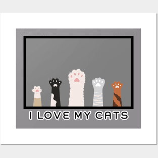 I Love My Cats Posters and Art